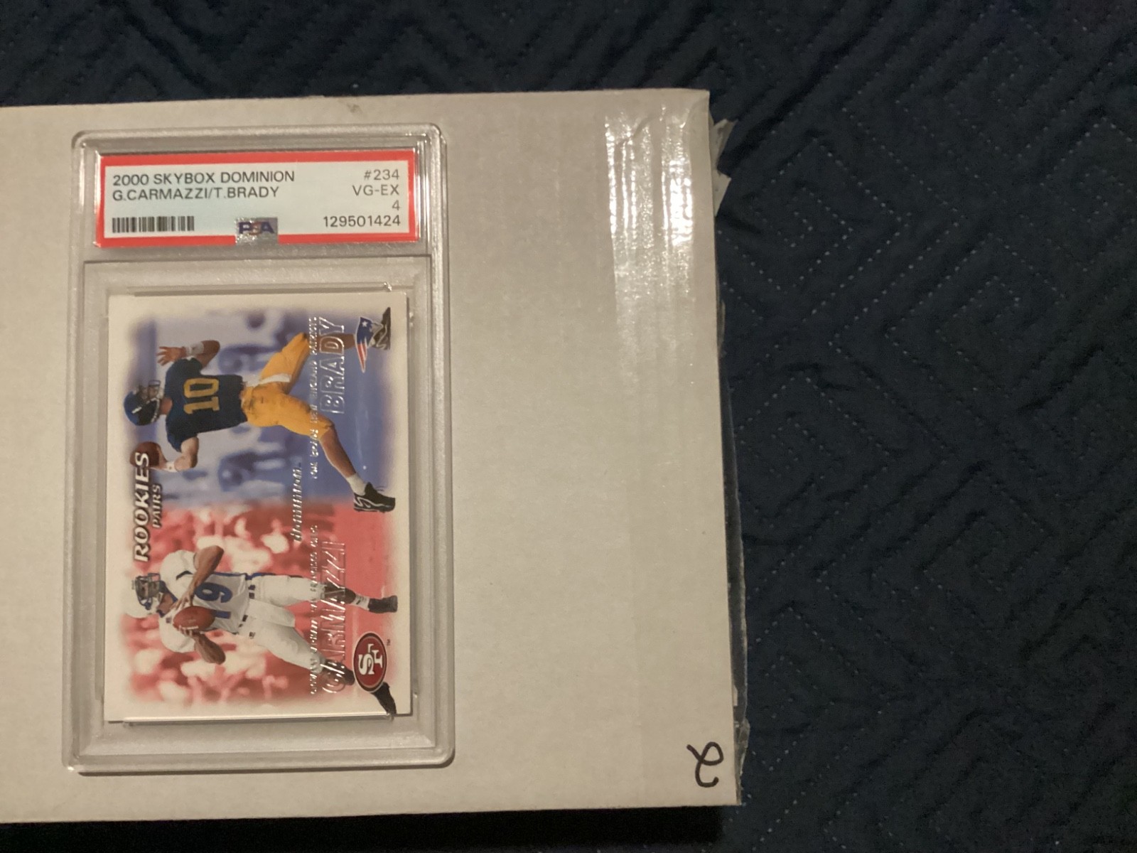 2000 Skybox Dominion - Rookies Pairs Tom Brady, Giovanni Carmazzi #234 (RC)