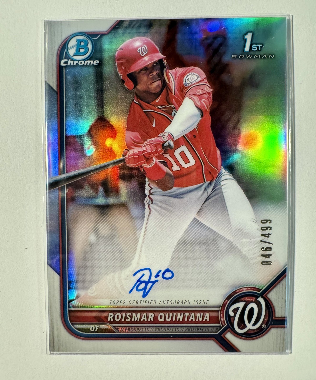 Roismar Quintana 2022 Bowman Chrome Refractor Auto #CPA-RQ #/499