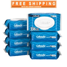 Cottonelle Fresh Feel Flushable Wet Wipes, Adult Wet Wipes, 8 Flip-Top Packs, 42