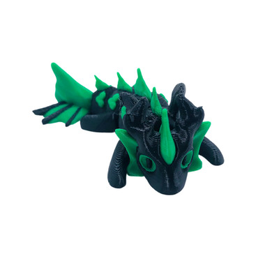 3D Printed Cute Baby Wavepiercer Dragon Articulating Mini 2.75 Inch US Made