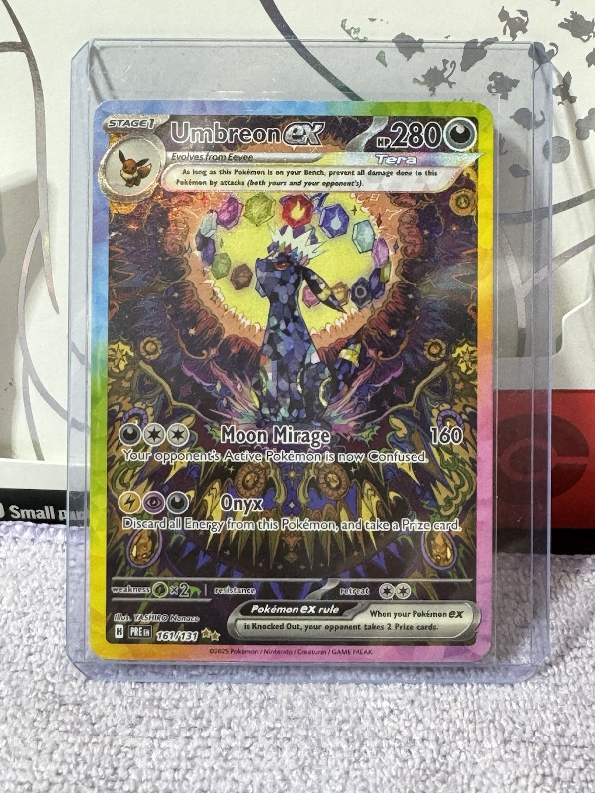 Pokémon Umbreon EX Full Art Holo Rare Stage 1 Card 161/131 PRE IN 2025