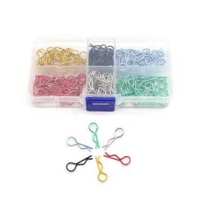 180 Stück 1,1 mm RC Karosserie R Form Clips Pin Sortiment für 1/10 1/12 RC Auto