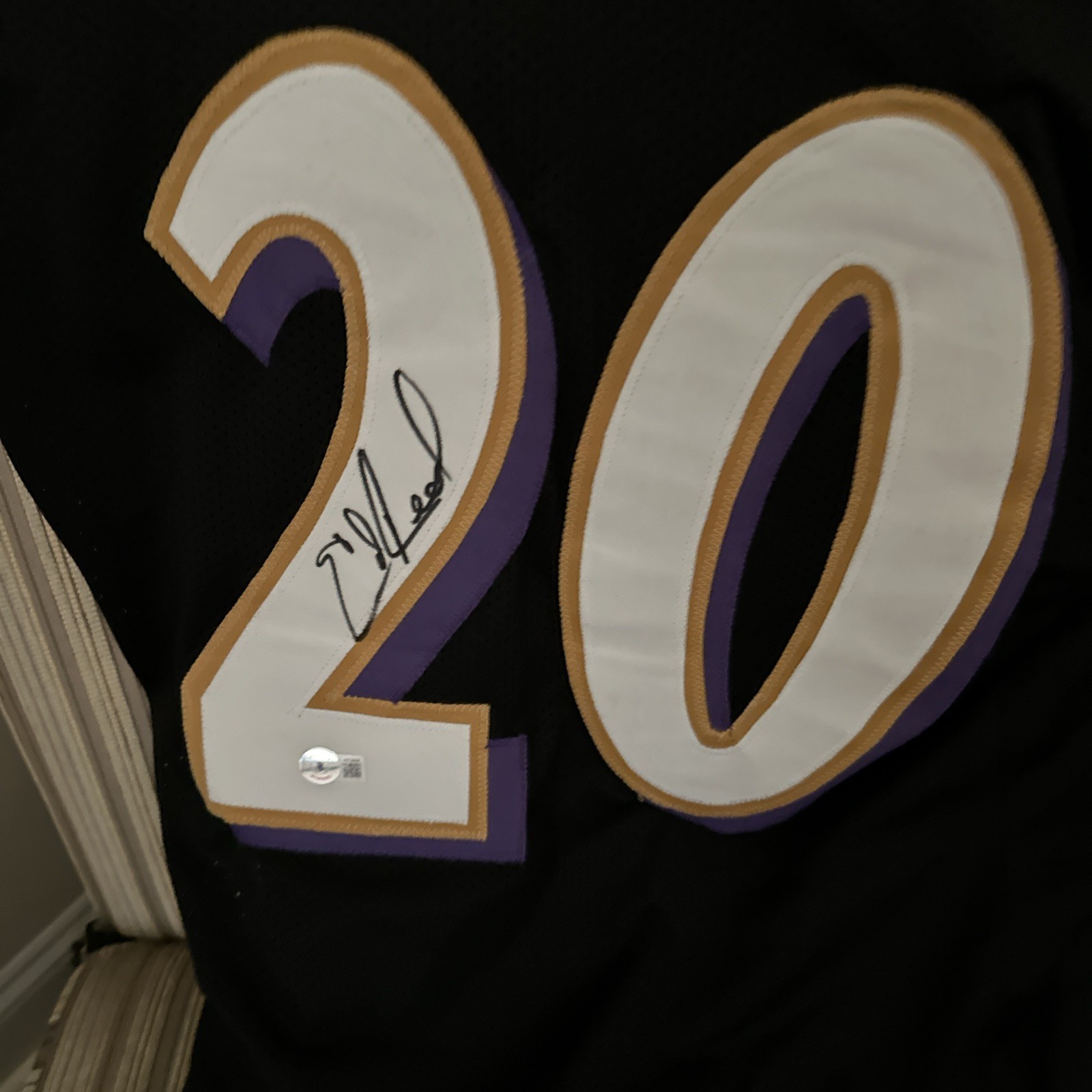Ed Reed Autographed Signed Baltimore Ravens Purple Pro Style Jersey Auto BAS Witnessed Ravens 
