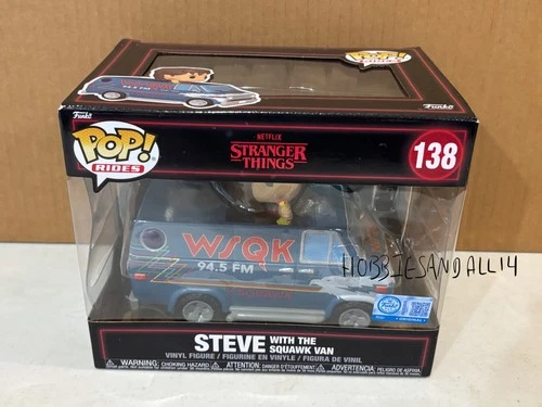 Funko Stranger Things !! 138 Steve with Squawk Van Special Edition New !! Rides