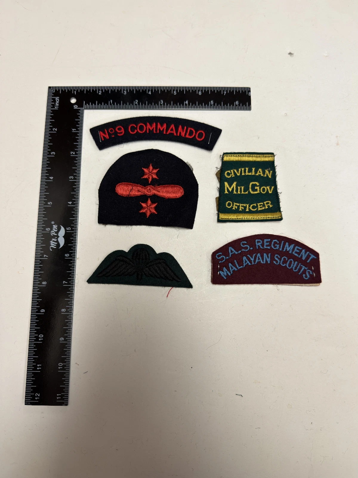 MB008 5 Mixed Repro and Original Misc Military Lot of Commonwealth Patches IR48A