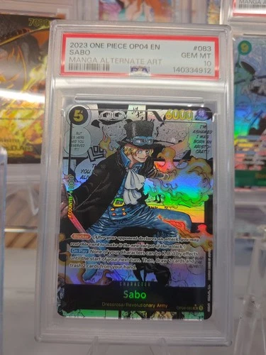 Sabo Manga Alternate Art 2023 One Piece Kingdoms of Intrigue #OP04-083 PSA 10