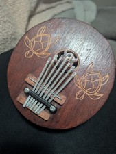 Handcrafted Coconut Shell Kalimba Thumb Piano - Sea Turtle Design