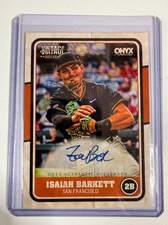 2025 Onyx Vintage Extended Series #VA-ISBA Isaiah Barkett Prospect Auto