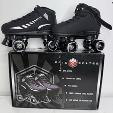 Epic Black Galaxy Kids Youth Indoor Outdoor Quad Roller Speed Skates Size 3 Box