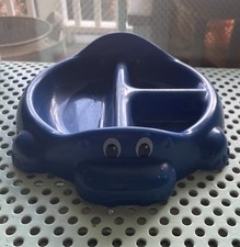 VTG Rubbermaid Blue hippo Plastic Divided Sectioned Plate Dish Tableware