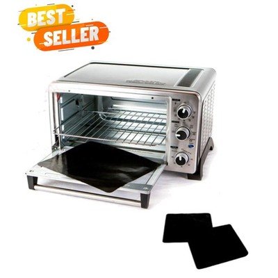 Two-Pack Non-Stick 11'' Toaster Oven Liner - Keeps Your Oven Sparkling Clean!