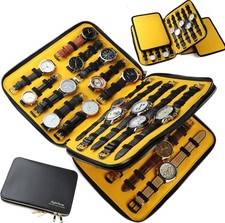 Sight Focus 40 Slots Large Case Bag Watch Band Storage Strap Organizer Double...