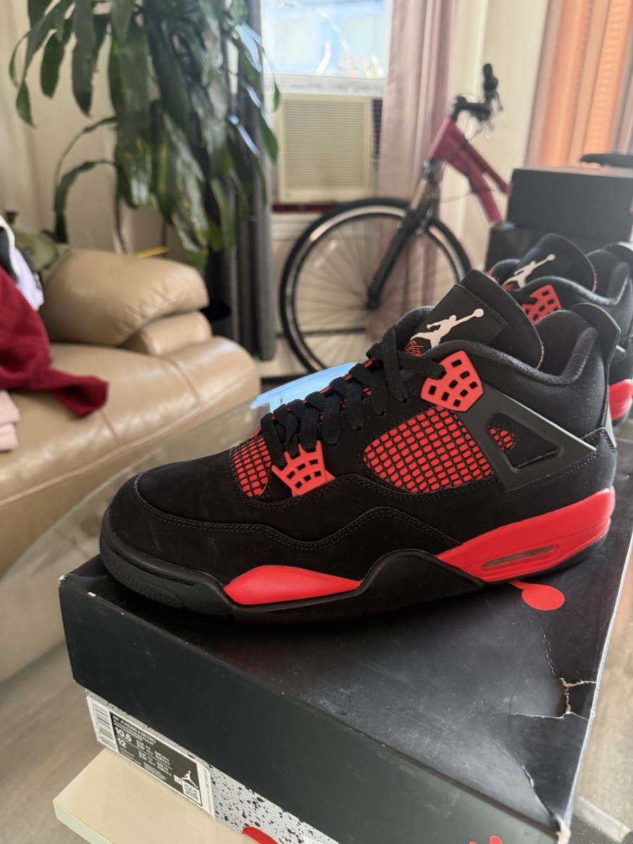 New Nike Air Jordan 4 Retro Red Thunder SIZE 9 CT8527-016 Brand