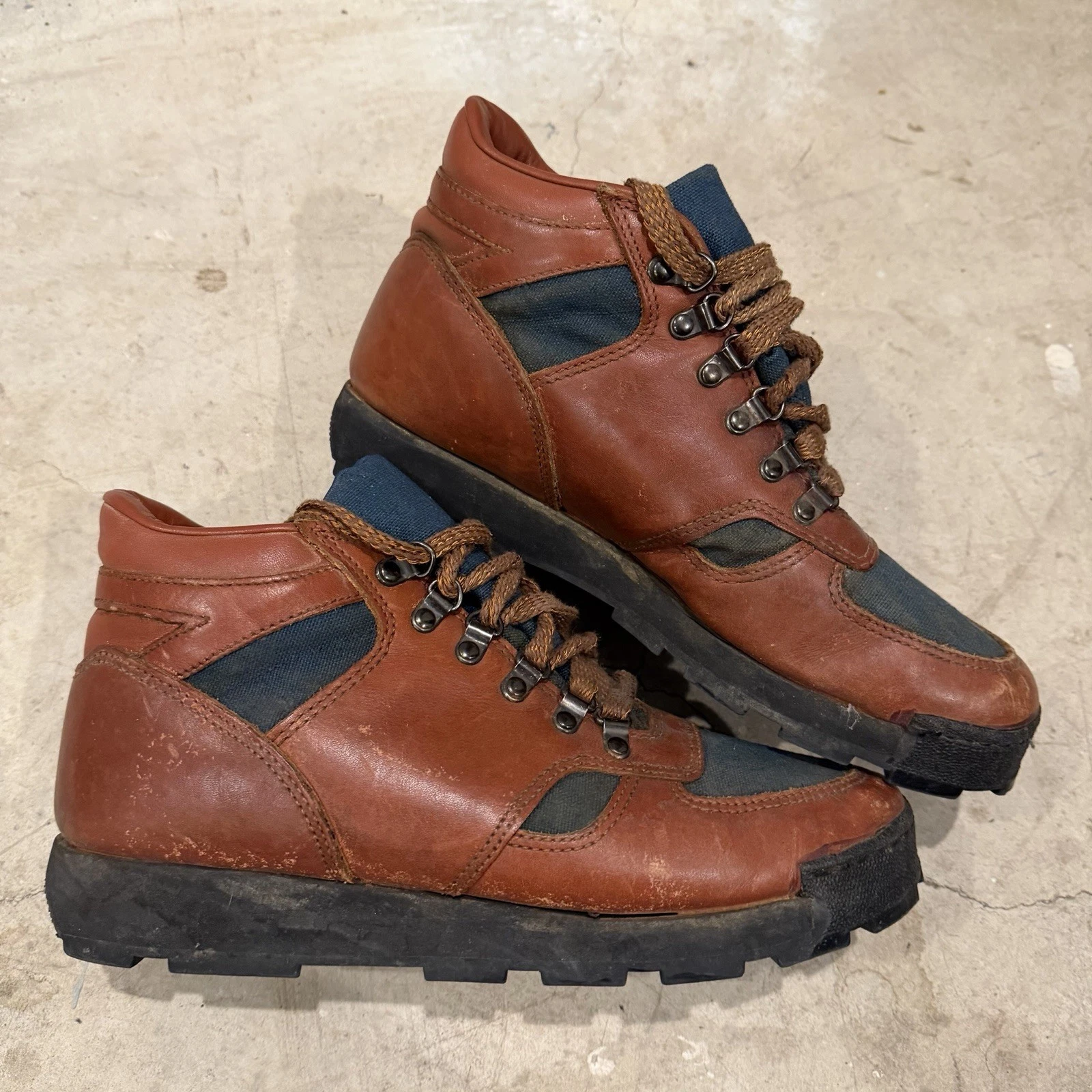 Vintage Sears And Roebuck Hiking Boots Mens 10D Brown 84404-670