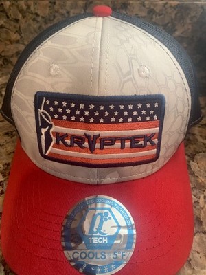 Kryptek snapback cap red white blue flag Patriot Qtech cooling moisture wicking