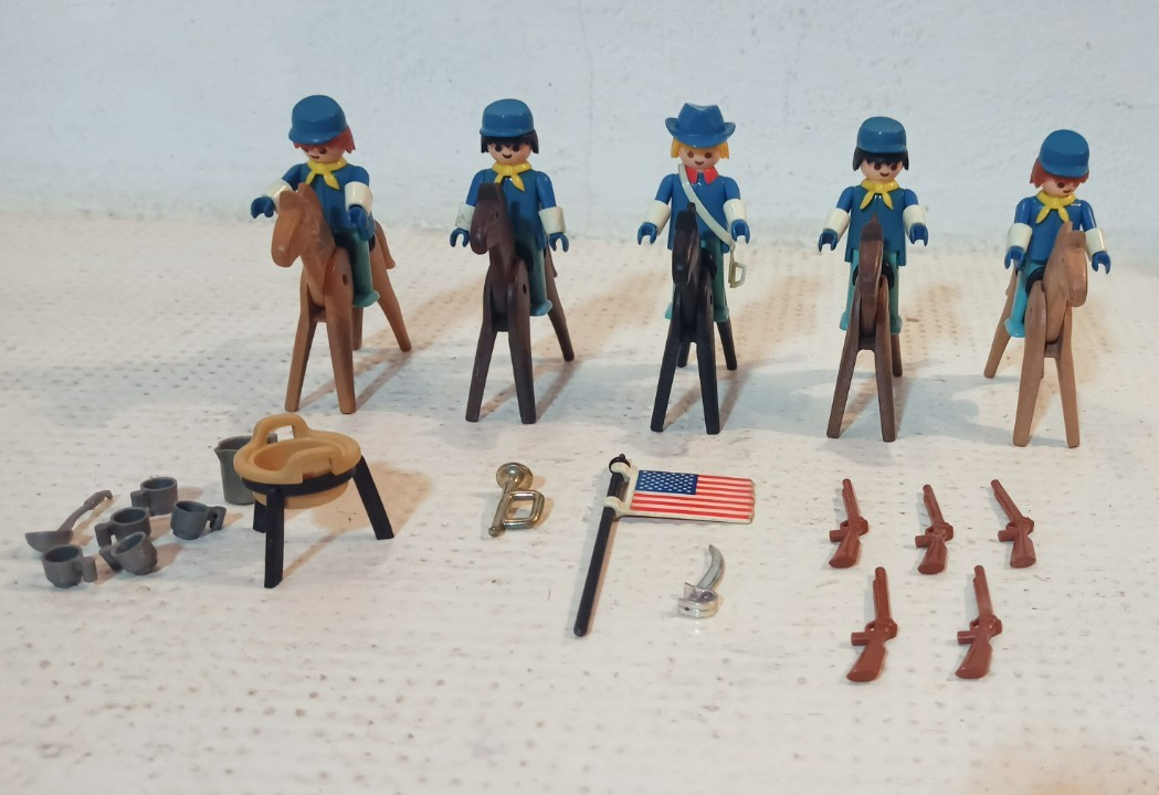 3442 US CAVALRY SET PLAYMOBIL WESTERN KLICHY rarissimo set completo (1976)