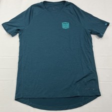 Yeti TURQ AIR S/S Manica Corta Mountain Bike MTBVT Uomo Piccolo Blu Orlo Curvo