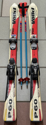 Kinderski  Völkl P 60 Racer 130cm mit Marker M450 Bindung und Leki Stöcken