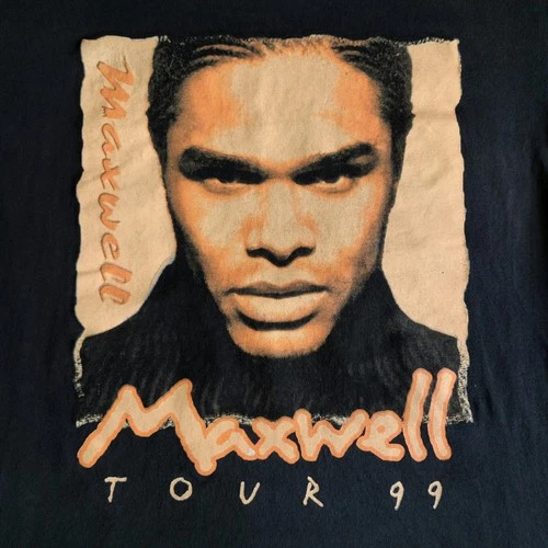 Maxwell Tour 99' Rare Music Concert Merch Black Lrg Vintage vintage concert t-shirt, vintage, single stitch, B+ condition