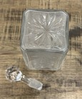 Vintage Early American Square Decanter Etched Fern Design With Diamond Stopper — photo 8
