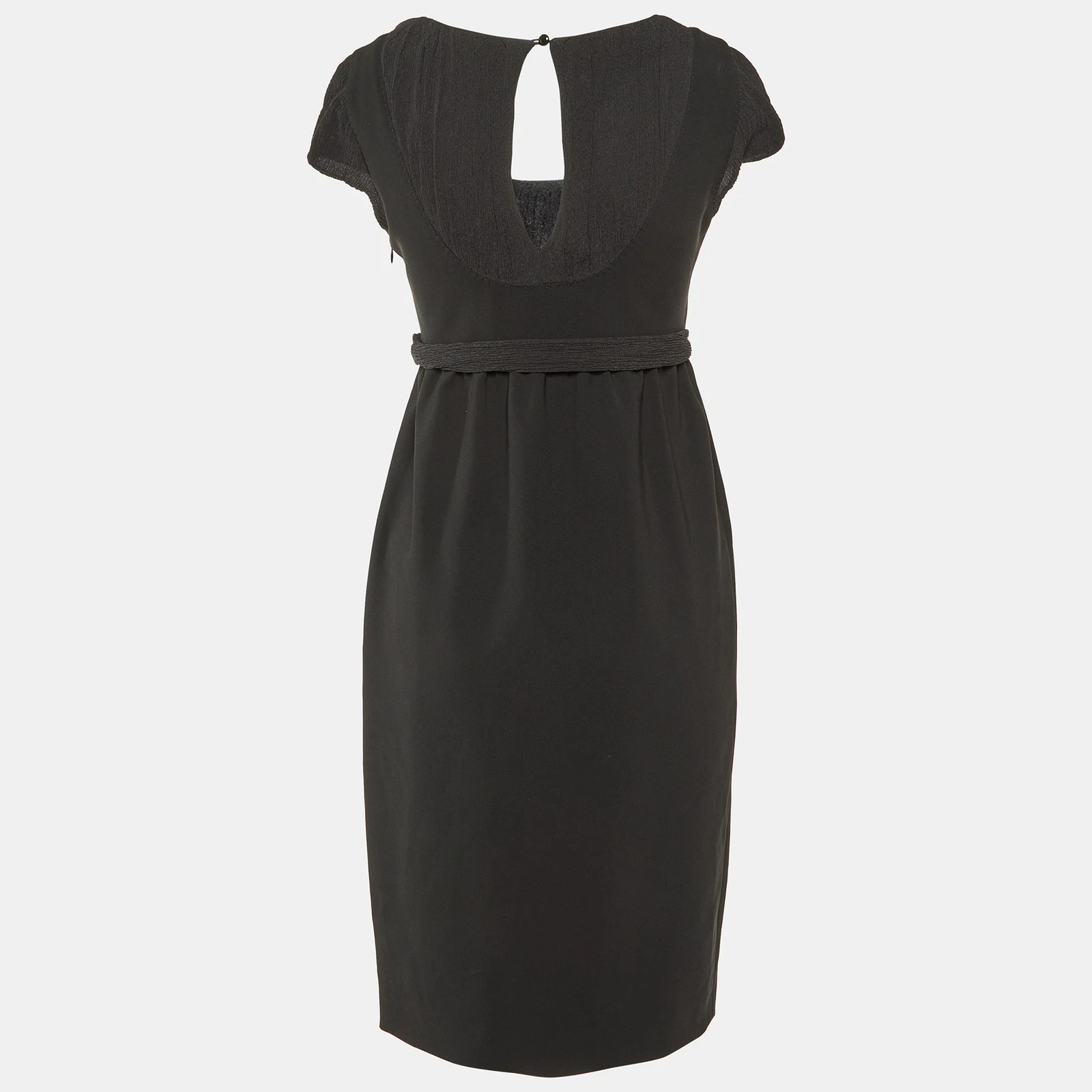 Abito midi Moschino economico e chic nero in crepe S