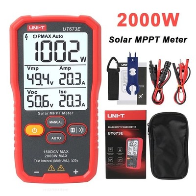 UNI-T UT673E Solar Power MPPT Tester Photovoltaic Meter 2000W Volt/Amp 150V 45A