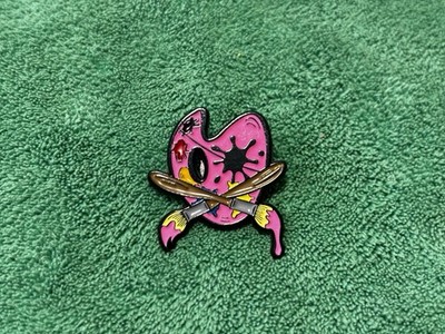 Umbrella Heights Neon Pink Sketchy Palette Paint Brush Hat Pin #17/25
