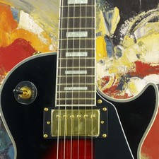 LP Custom Electric Guitar Black Red Gradient Gold Hardware Shipped from the U.S