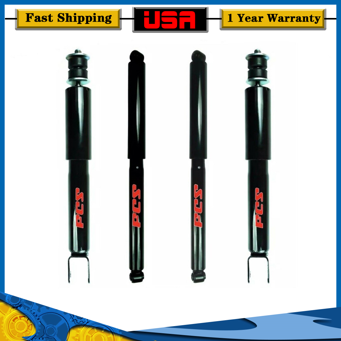 Front Rear FCS Shocks for 4x4 1999-2006 Silverado Sierra 1500 Chevy GMC 4WD