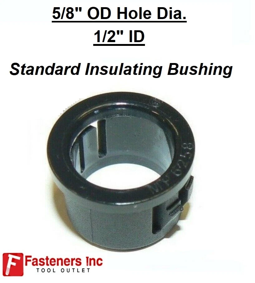 MICRO PLASTICS (Qty 50) Insulating Snap Bushings 1/2" ID - Hole Diam 5/8" Auveco 16090 MP06258