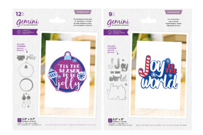 Gemini Layerable Sentiments Christmas  Expressions Dies  LOT OF 2 New