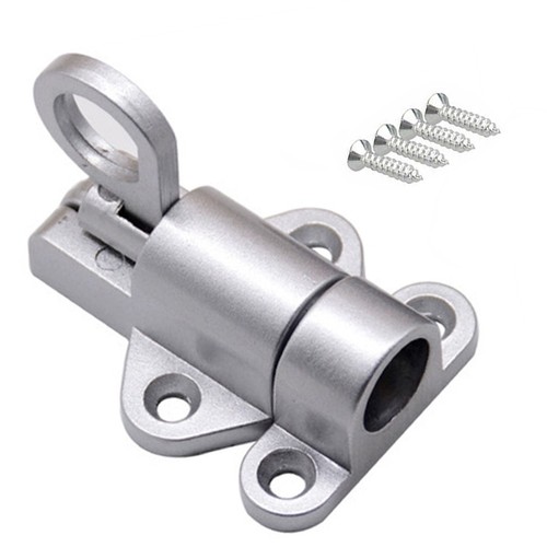 Self Closing Latch Bolt Automatic Spring Loaded Door Gate Security Lock + Screws - Picture 4 of 16