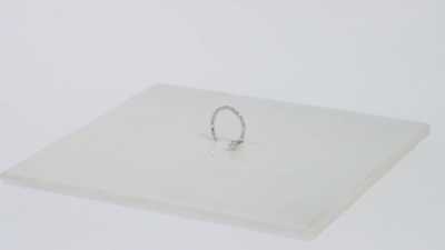 10K Gold Nose Stud Ring – Round Simulated Diamond, Multiple Sizes (1mm To 3mm)