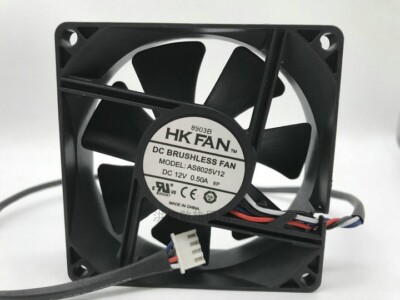 HKFAN AS8025V12 DC12V 0.50A 8025 80*25MM 80mm cooling fan 4pin