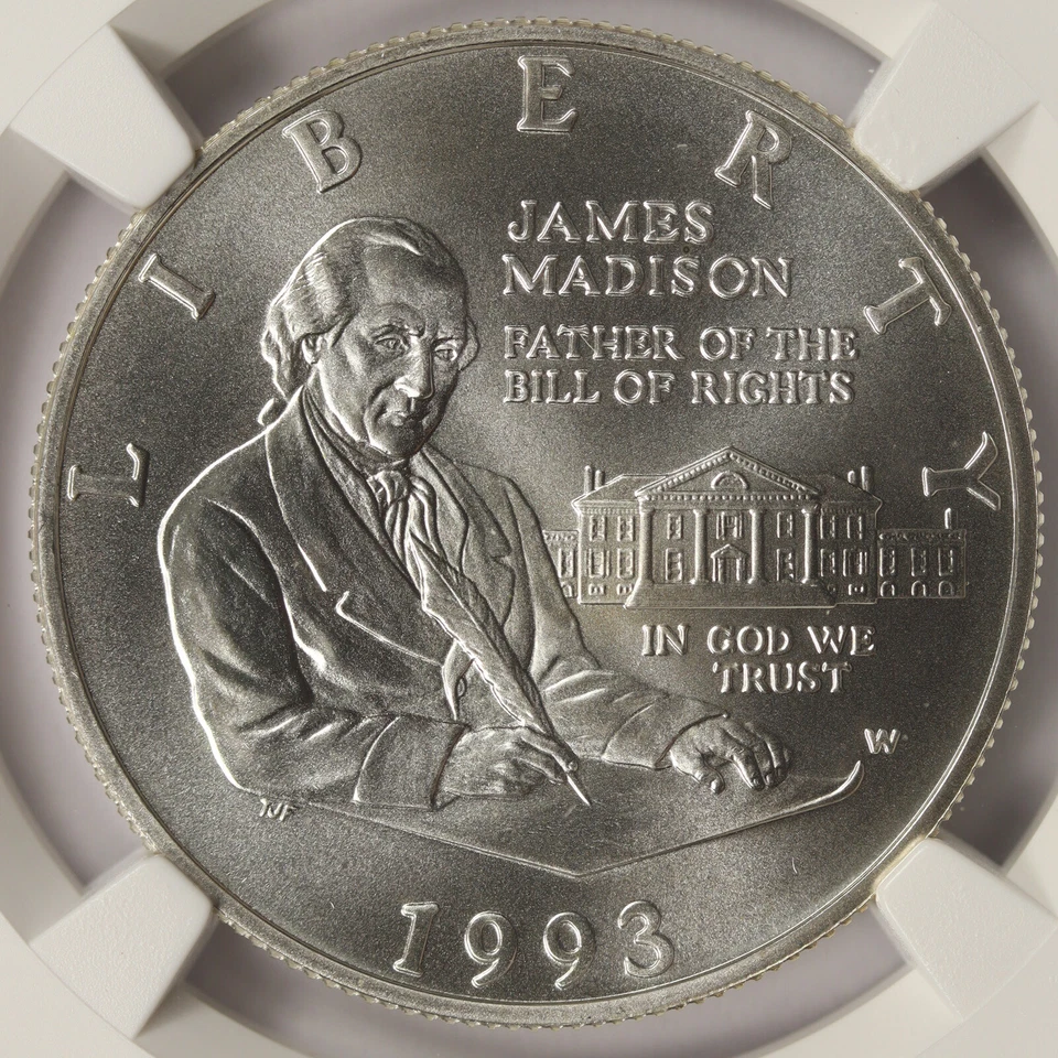 1993-W 50c James Madison Commemorative Half Dollar NGC MS70 - Image 3 of 4