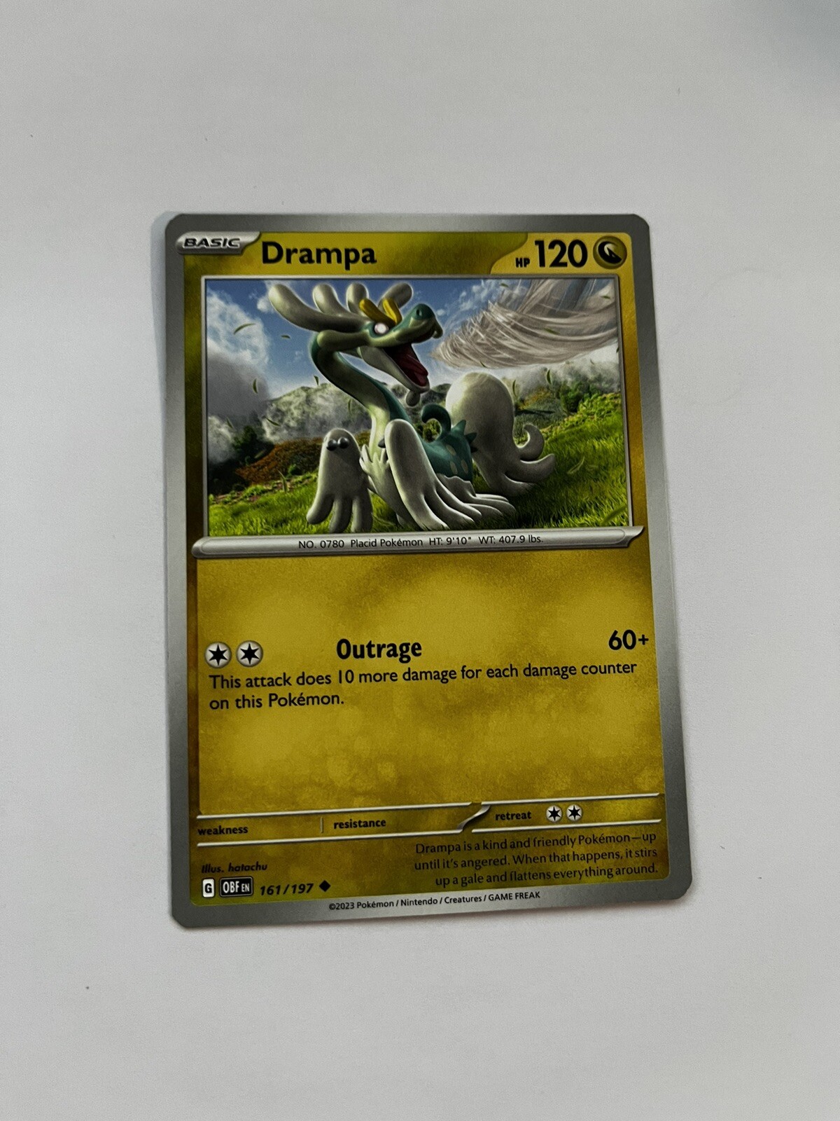 Pokémon TCG Drampa Sv03: Obsidian Flames 161/197 Regular Uncommon