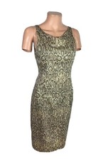 CHETTA B Sherrie Bloom Dress Animal Print Mob Wife Womens Small