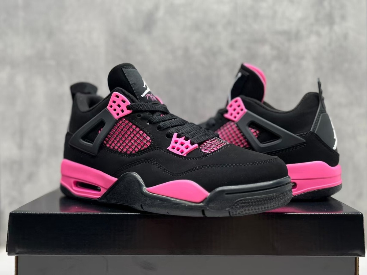 jordan 4s black and pink