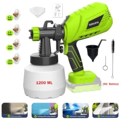AZZUNO Cordless Paint Sprayer Gun Electric HVLP Spray Gun for Makita Batteries