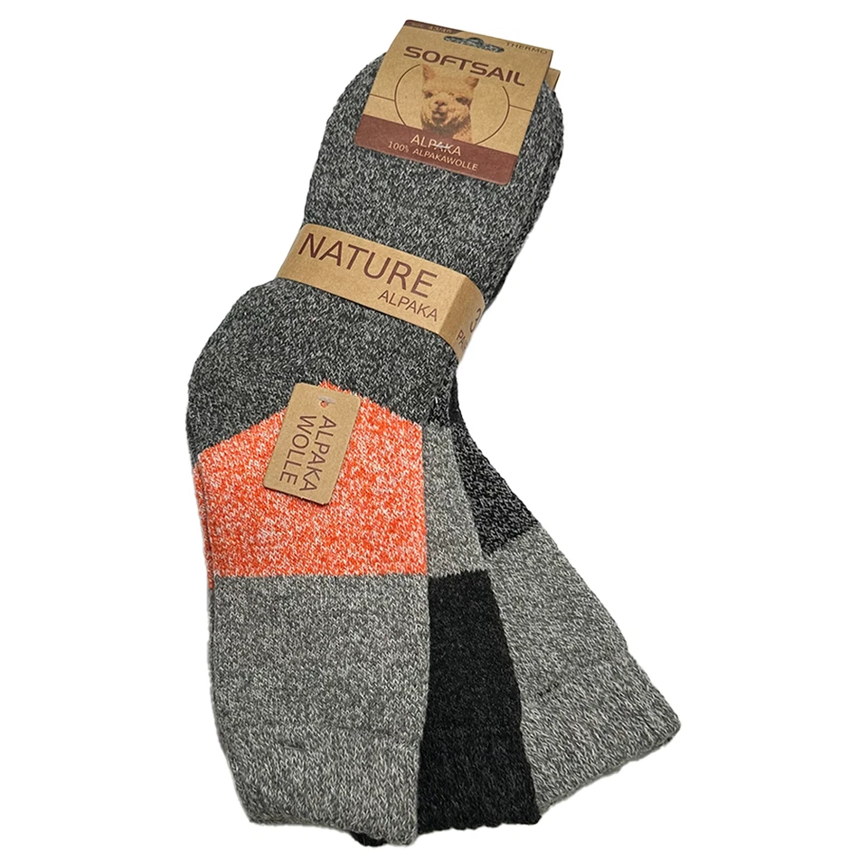 6 Paar Alpaka Socken Herren Damen Wollsocken Winter Natur Diabetiker geeignet - Bild 3 von 4