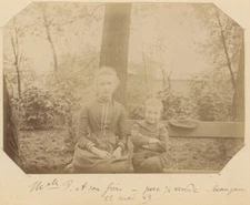 Portrait d'enfants. Meurthe-et-Moselle ou Vosges. Tirage albuminé 1889