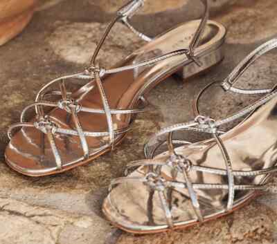 DÔEN DOEN CORSICA SANDALEN SILBER NEU GR 40 298,- EURO WUNDERSCHÖN