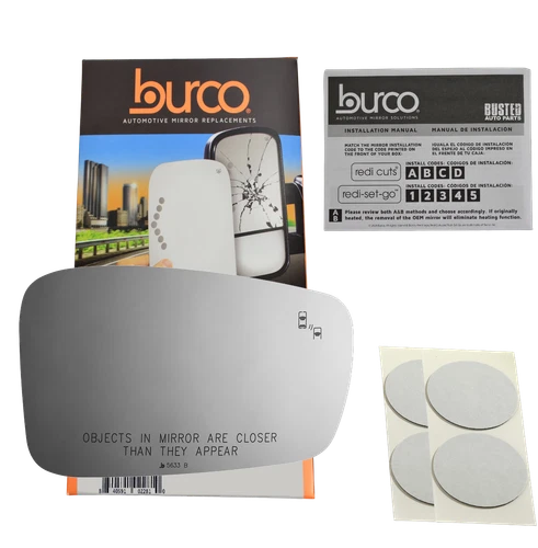 For 13-14 Hy Sonata Driver Mirror Glass w/Blind Spot in Glass No Rear Mount