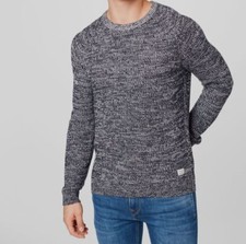  60 Jack  Jones Men's Gray Knit Crewneck Pullover Sweatshirt Sweater Size XXL