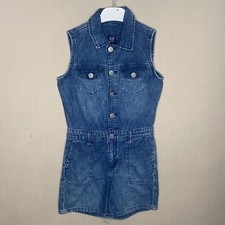 Gap Denim Girl Romper Blue 100 Cotton Small 6-7 Years