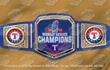 Texas Rangers World Series 2023 Champions Championship Belt Adult Size 2mm Brass