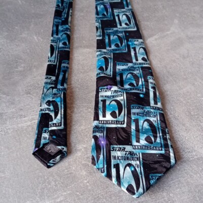 Seide Ralph Marlin Star Trek Krawatte 1996 Next Generation 10th Anniversary Vintage RM