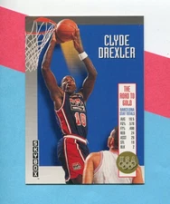 CLYDE DREXLER PORTLAND TRAILBLAZERS 1992 SKYBOX ROAD TO THE GOLD BASKETBALL CARD