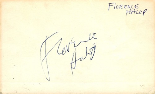 Florence Halop Signed Auto 3x5 Card St. Elsewhere Night Court - 第 1/2 張圖片