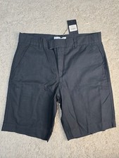 Five Four Shorts Mens Size 34 Black Benedict Rear Zip Pockets Regular Rise